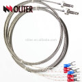 rtd thermal resistance manufacturer sus304 sus316 bolt silvery shielding cable pt100 flexible temperature sensor